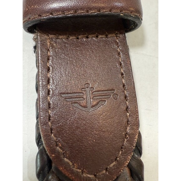 Dockers Warped Laced Brown Genuine Leather BMLI Belt 11DK0438 Men's Size 38/95 - Picture 3 of 14